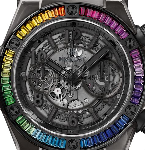 Hublot Big Bang Unico All Black Sapphire Rainbow 45 mm 